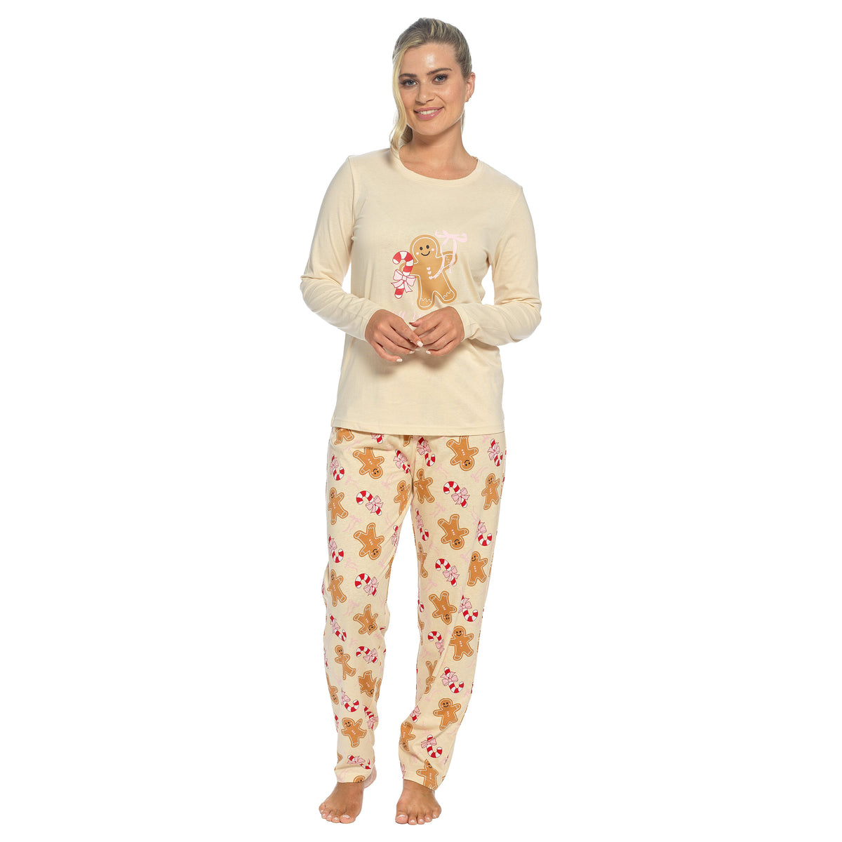 Women's Cotton Soft Pyjama Set with Elasticated Patterned Bottoms Ultimate Nightwear and Cosy Loungewear Multiple Sizes by Daisy Dreamer
