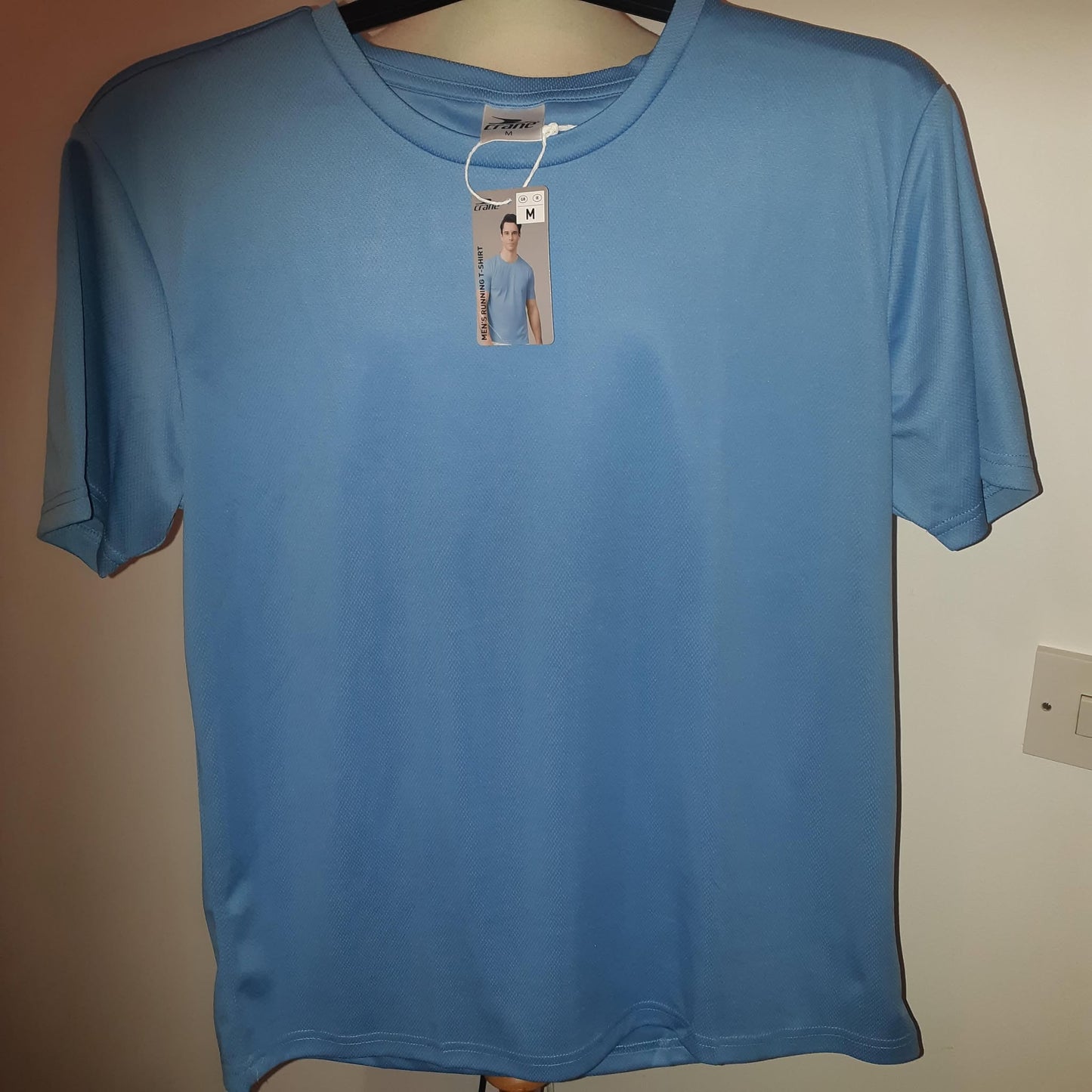 Crane Medium Light Blue Men's Running T-Shirt NEW
