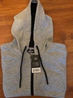 Ladies Zip Up Hoodie Medium (Light Grey)
