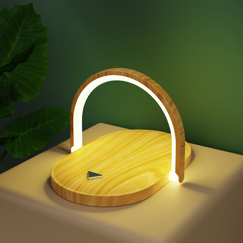 3-in-1 Wireless Charging Station with LED Night Light | 15W Fast Charger Desk Lamp