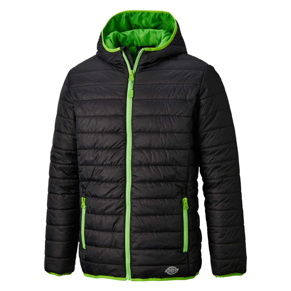 Dickies DT7024 22 Stamford Puffer Jacket Black/Lime Medium