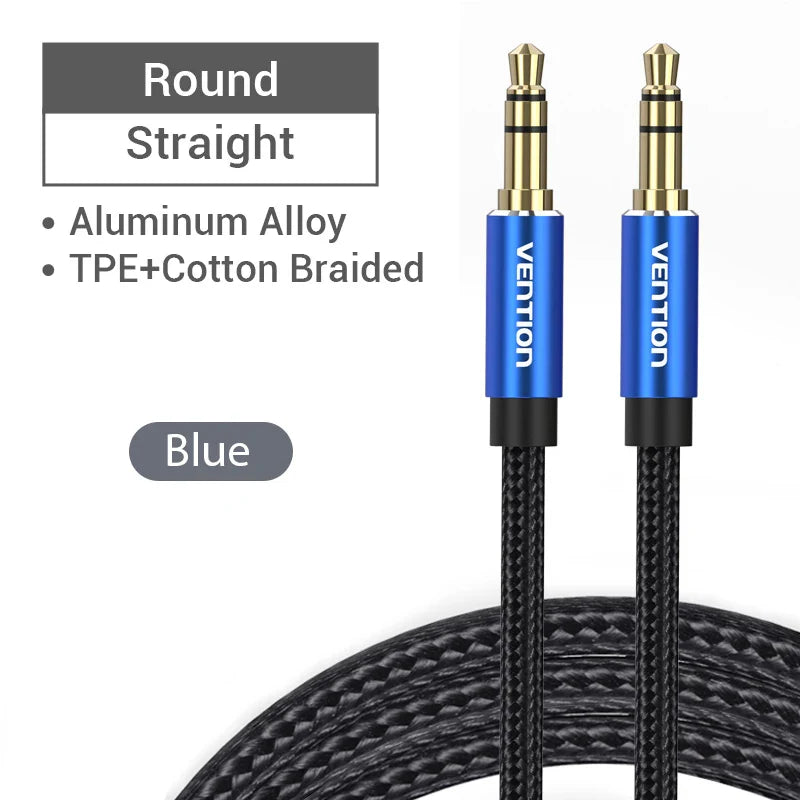 Vention Jack 3.5mm Aux Cable Male to Male 3.5mm Audio Cable Jack for JBL Xiaomi Oneplus Headphones Speaker Cable Car Aux Cord