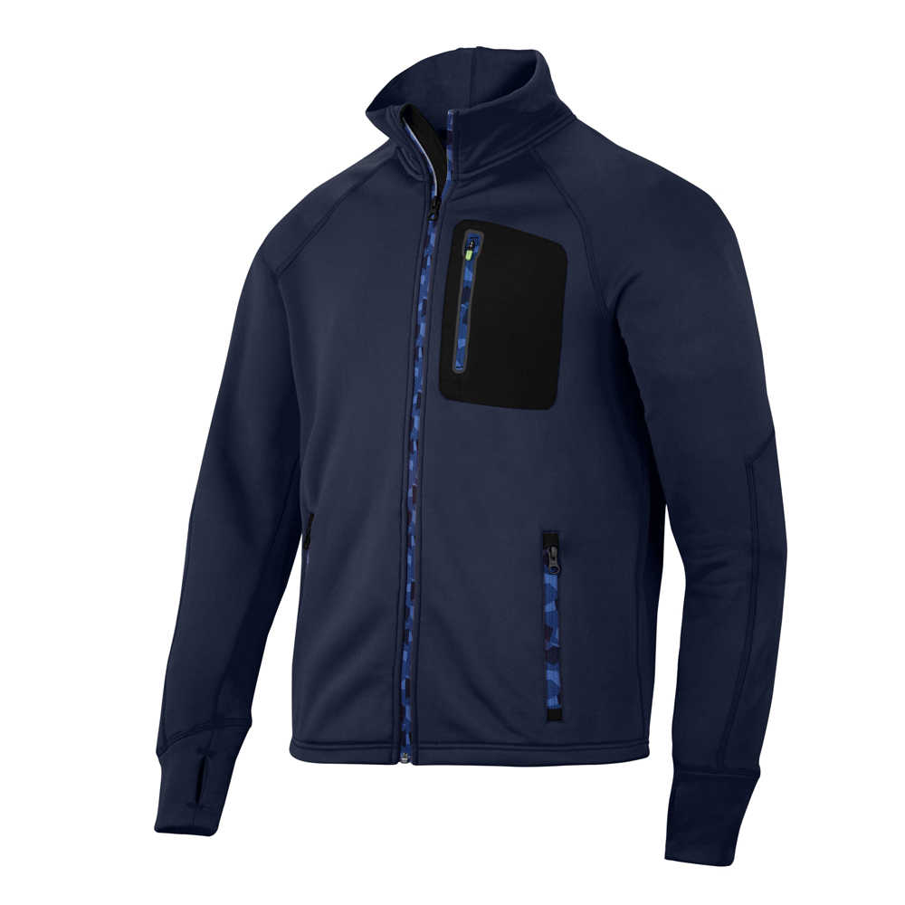 Snickers 8001 FlexiWork Stretch Fleece Jacket Navy Blue XS