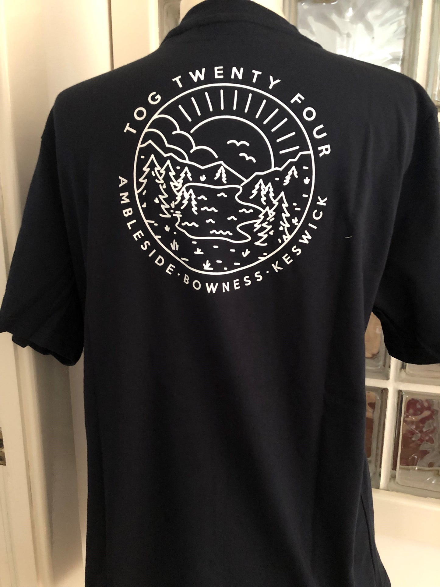 NEW TAG24 Lakes Men's T-Shirt - Dark Indigo × 1 L