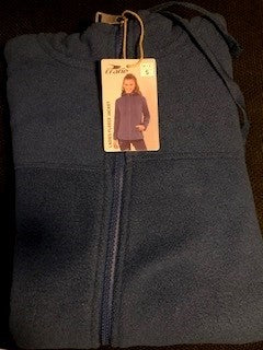 Crane Ladies Fleece Jacket Hoodie Navy Blue (Small)