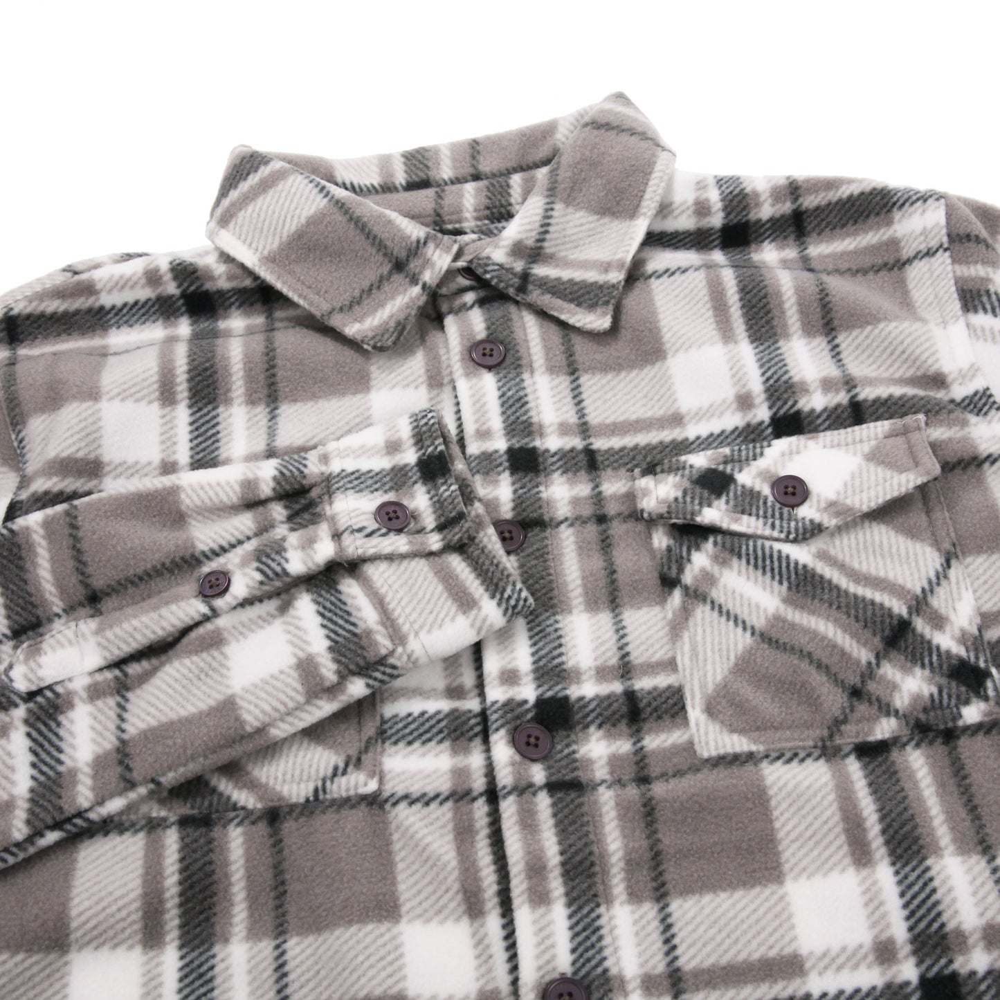 Brave Soul Belfast Check Fleece Overshirt