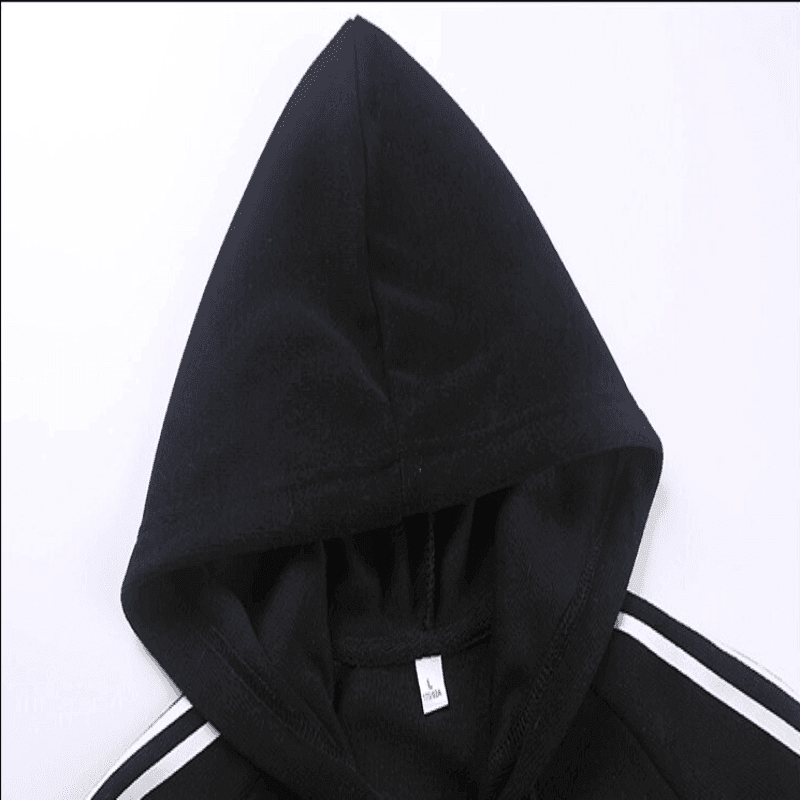 Trendy Stripe Hooded Sweater Jacket