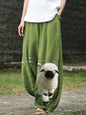 Womens Casual Loose-fitting Printed Pants