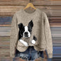 Digital Print Women's Fashion Round Neck Casual Top