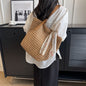 Women's Fashion Large-capacity Woven One-shoulder Bucket Bag