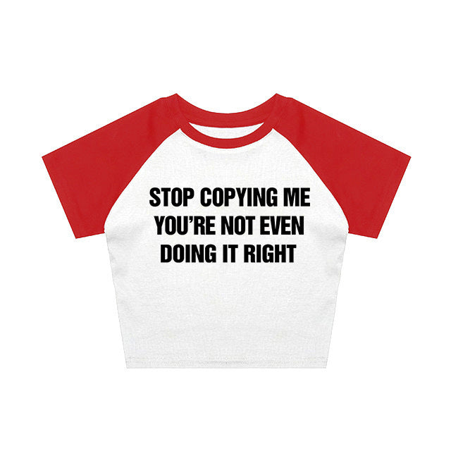 Alphabet Streetwear ShortSlim-fit Women's T-shirt For Foreign Trade European And American Style