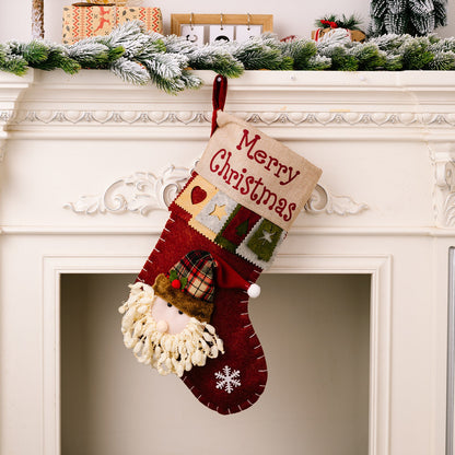 New Christmas Decorative Supplies High-end Cartoon Christmas Decorative Socks Pendant
