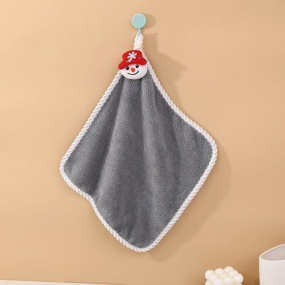 Coral Velvet Santa Wipes Hand Towels