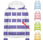 Loose Hooded Stripes Long-sleeve Zipper Sweatshirt Cardigan