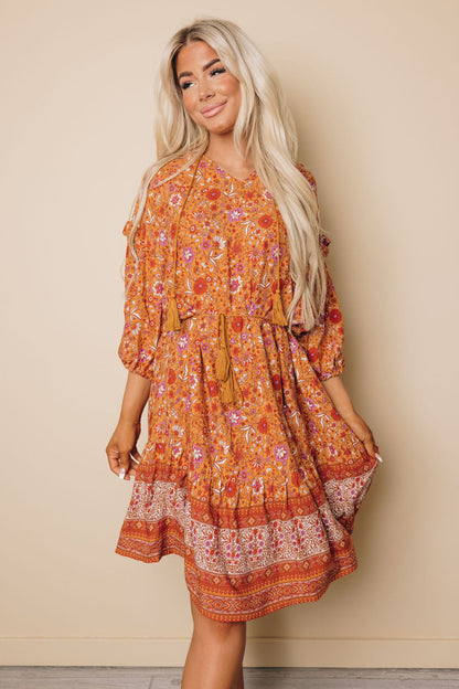 Danna Boho Floral Dress