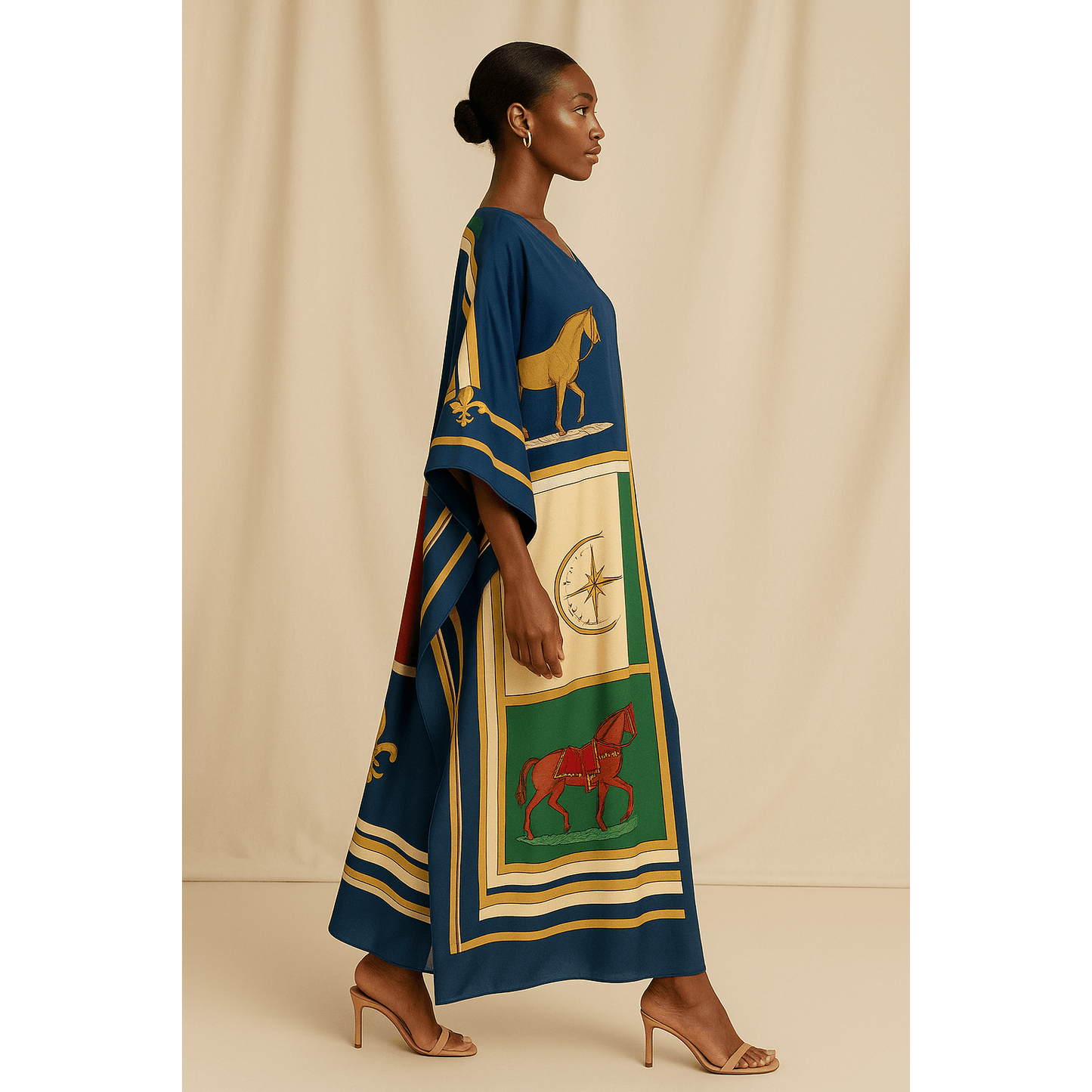 CAIRO GREEN Safari Luxe Silk Caftan
