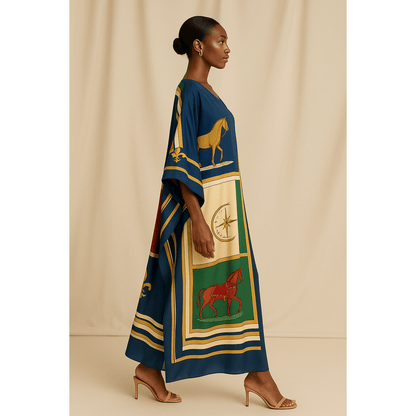 CAIRO GREEN Safari Luxe Silk Caftan