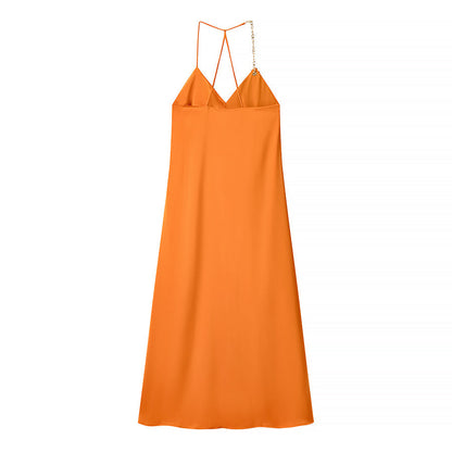Women's Simple Style Slim Strap Dress