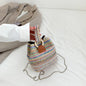 Spring Shoulder Fashion Simple Chain Bucket Bag