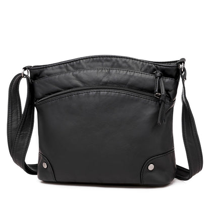 Shoulder Bag Retro Washed Leather Casual Fashion