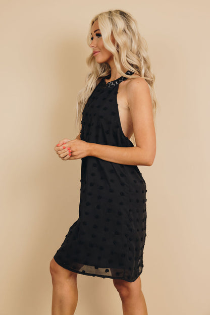 Raquel Sleeveless Pompom Mini Dress