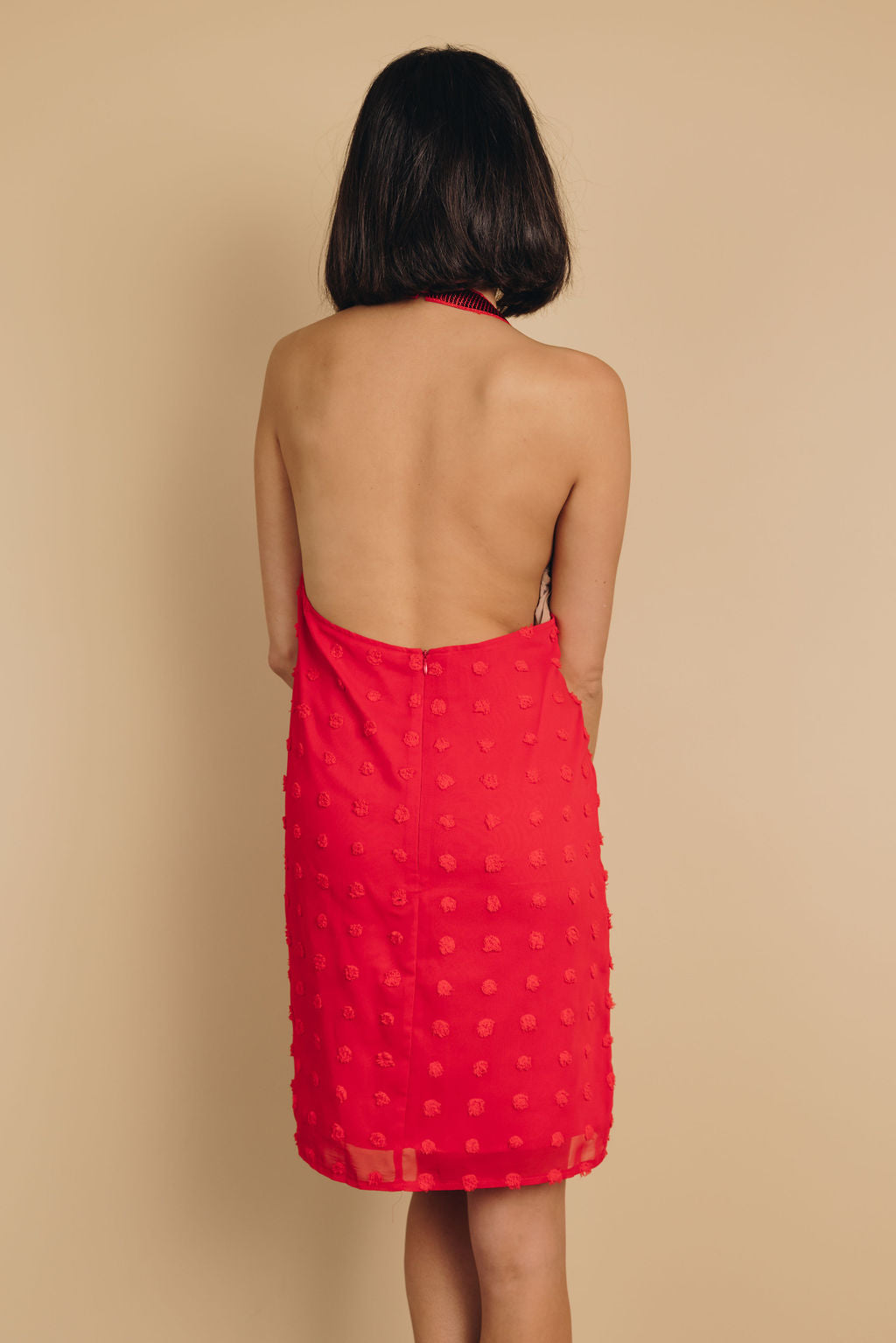 Raquel Sleeveless Pompom Mini Dress