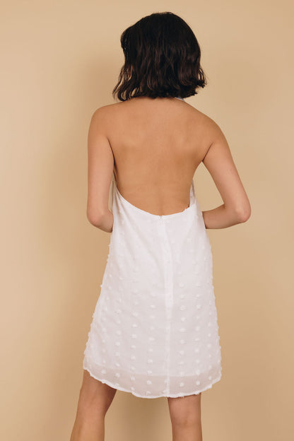 Raquel Sleeveless Pompom Mini Dress