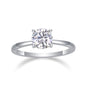 S925 Sterling Silver Moissanite Four-Prong