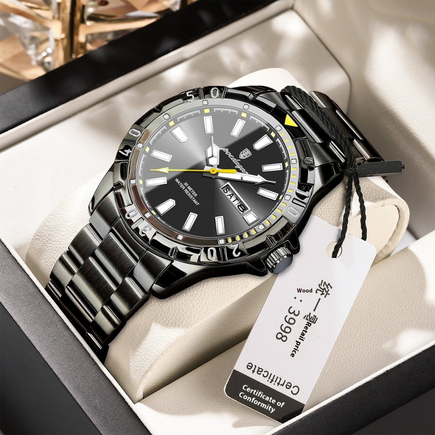 Swiss Waterproof Luminous Men's Watch - Ultra Slim 6mm Casual Fashion Timepiece
