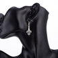 Cross Earrings Rose Earrings Angel Wings Gothic Pattern Retro Earrings