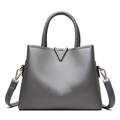 Women's Large Leather Tote Bag | 3 Compartment Work Bag