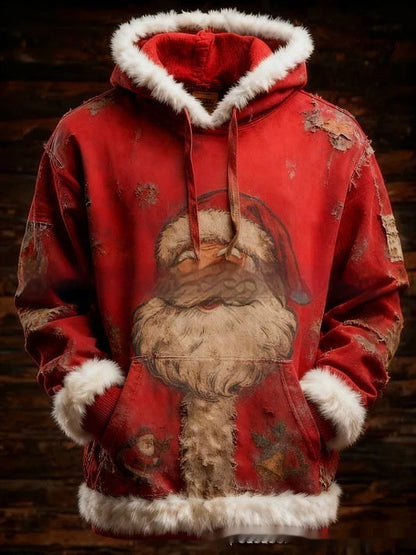 European And American Winter Merry Christmas Hoodie With Pocket