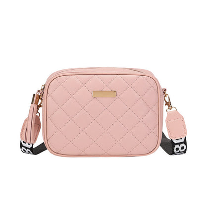 Fashion Camera Bag Embroidered Diamond Casual Small Square