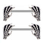 Black Full Drill Ball Straight Wings Heart Shaped Body Piercing Jewelry