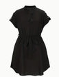 Women’s V-Neck Short Sleeve Belted Dress – Summer Bowknot Fashion