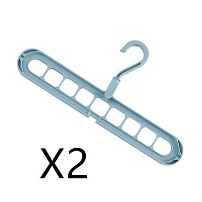 9-hole Clothes Hanger Organizer Space Saving Hanger Multi-function Folding Magic Hangers Drying Racks Scarf Clothes Storage