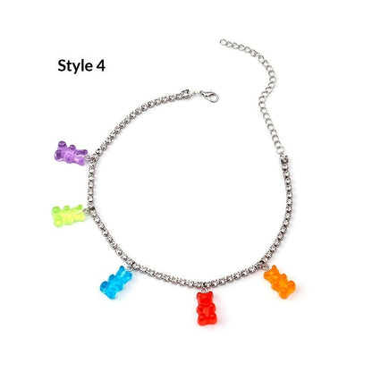 INS Fashion Pendant Personalized Candy-colored Little Bear Necklace