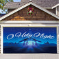 Christmas Background Hanging Cloth Garage Door Patch Holiday Party