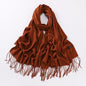 Autumn And Winter Cashmere-like Solid Color Long Scarf