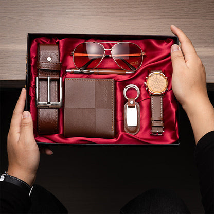 Cross-Border Men's Gift Business Gift Suit Belt Wallet For Boyfriend Valentine's Day Christmas Gift