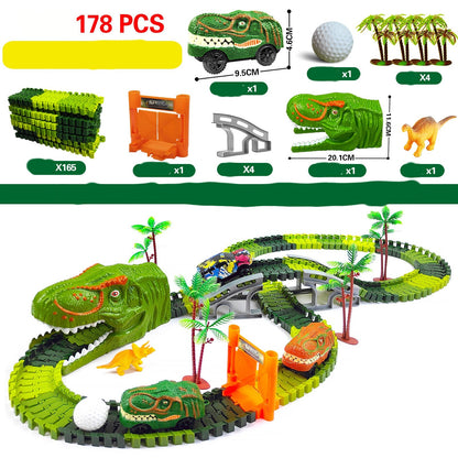 Children's Rail Car Toy Electric Dinosaur