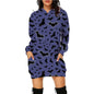 Halloween Mid-length Pocket Hooded Long Sleeve Sweater Women
