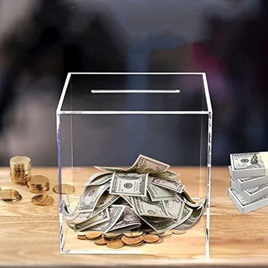 Coin Bank Only-in-no-out Savings Transparent