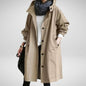 Korean Loose Solid Color British Trench Coat