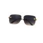 ZXRCYYL Fashion Square Glasses with Bee Detail, Metal Frame, Gradient AC Lens, Unisex Eyewear