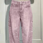 Ins Shiny Straight Jeans With Pockets Fashion Loose Wide-leg Pants For Women Street-style Trousers