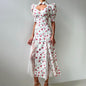New Summer Design Elegant Lace-embellished, Waist-cinching Maxi Dress