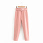 Summer New Style Simple And Fashionable Long Pants With Belt