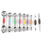 9-piece Set Of Stainless Steel Double Headed Measuring Spoons