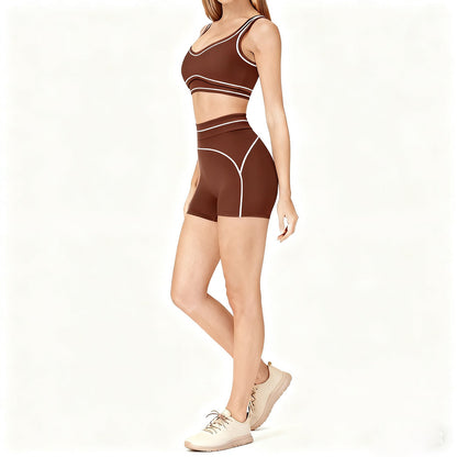 Yoga Shorts Outdoor Running And Fitness Outfit Set